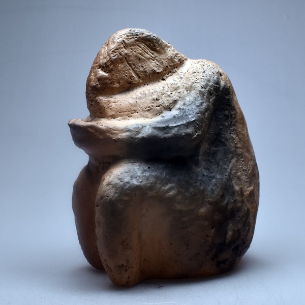 Sculpture inspired by a find from the Neolithic era primitive art