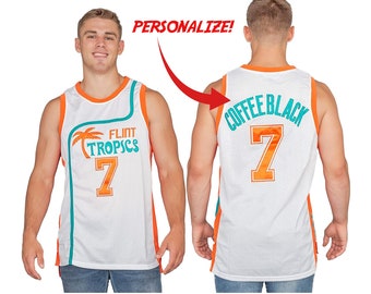 Personalized Mens Flint Tropics Basketball Jersey| Adult Halloween Costume | Flint Tropics Mens Jersey | | Hallloween Costume