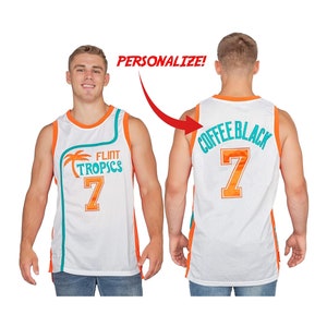 Personalized Mens Flint Tropics Basketball Jersey| Adult Halloween Costume | Flint Tropics Mens Jersey | | Hallloween Costume