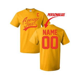 Dodgeball Average Joe&#39;s Adult Yellow Costume Shirt | Funny Cosplay Apparel | Sports Apparel | Shorts and Jersey
