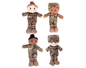 Personalisierte Puppe der US-Streitkräfte | Geschenk zum Militärabschluss oder Einsatz