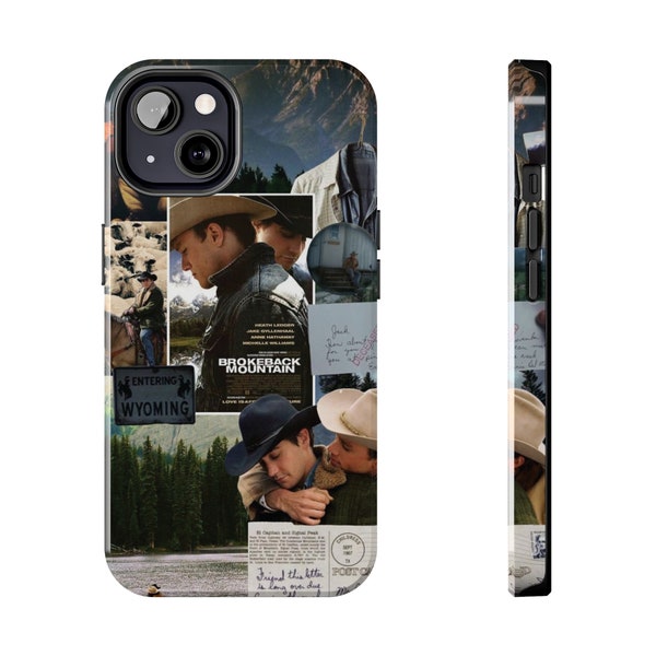 Tough Phone Cases, Brokeback mountain movie design, for iphone, fan art, fan merch, gift idea for cinema lovers