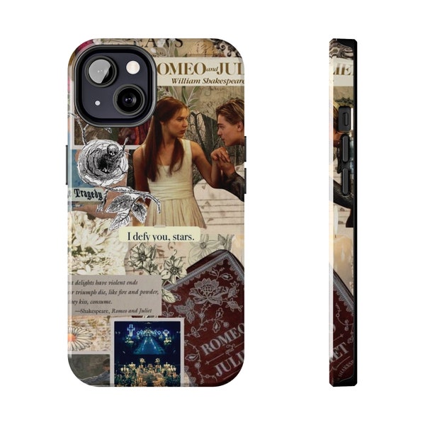 Tough Phone Cases, for iphone, Romeo and Juliet movie design, fan art, fan merch, gift idea for cinema lovers