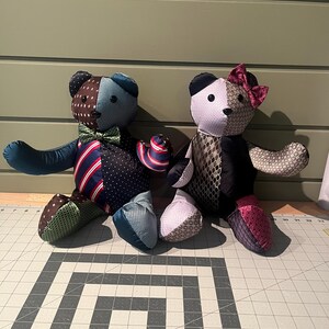 Handmade Necktie Memory Bear - Etsy