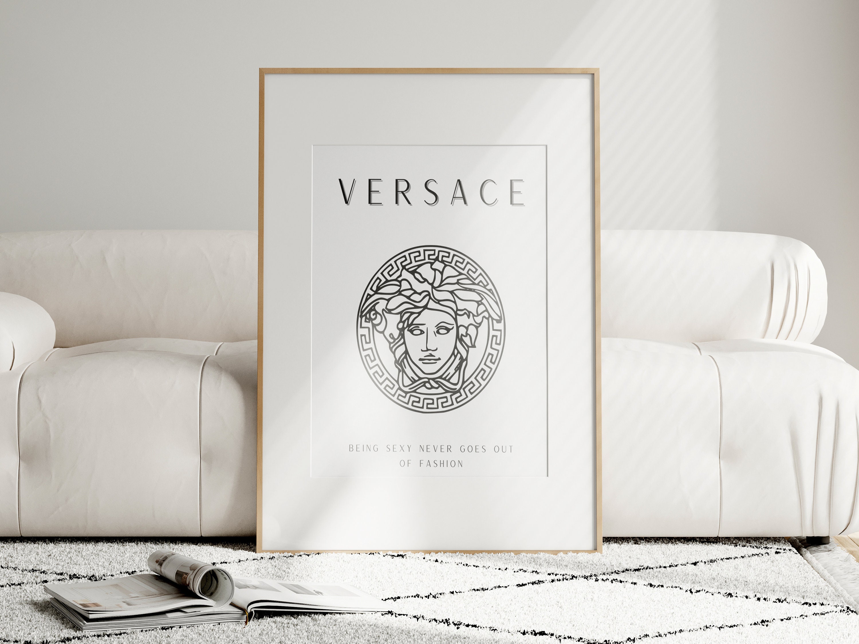 Fashion Wall Art Set of 3 Prints Chanel Decor Versace Poster Louis