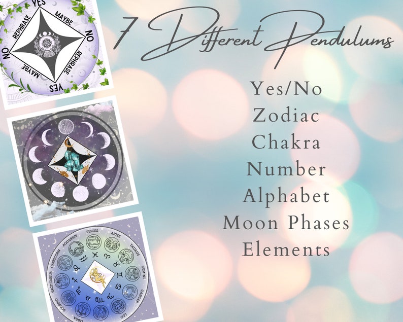Working With Pendulums Guide and Seven Different Printable Boards - Etsy