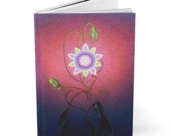 Passion Flower by Agnes Pelton Hardcover Journal, Transcendental Floral Sacred Geometry Divine Deco Nouveau
