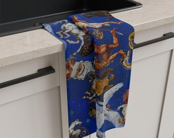 Constellations Kitchen Tea Towel, High Renaissance Italian Art Celestial Astrology