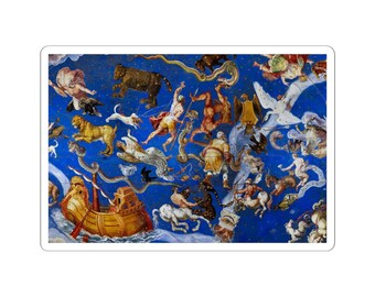 Constellations Sticker Four Sizes, High Renaissance Italian Art Celestial Astrology