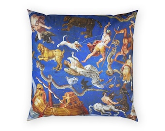 Constellations Samtkissen mit Einsatz Vier Größen, Hochrenaissance Italienische Kunst Celestial Astrologie