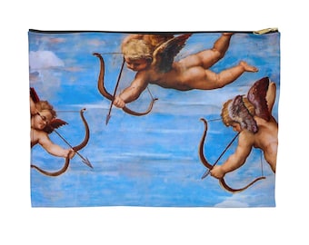 Astuccio per carte dei tarocchi Cherub's Arrow, affresco di Raffaello dell'Alto Rinascimento italiano, astuccio da viaggio con ciondolo a forma di Cupido e incantesimo d'amore.