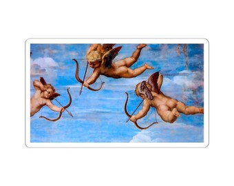 Cherubs Sticker Four Sizes, Raphael Italian High Renaissance Art Heavenly Angelic Divine