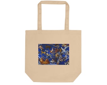 Constellations Organic Cotton Tote, High Renaissance Italian Art Celestial Astrology