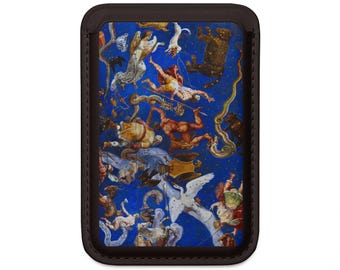 Constellations Vegan Wallet Magsafe Two Colors, High Renaissance Italian Art Celestial Astrology