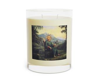 The Alchemist Scented Soy Candle 11oz, Clavis Artis Zoroaster Hermetic Wisdom, Sun Face Vintage Celestial Esoteric Enlightenment Spell Work