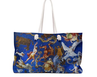 Constellations Weekender Beach Bag 24" x 13", High Renaissance Italian Art Celestial Astrology