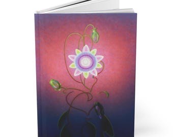 Passion Flower by Agnes Pelton Hardcover Journal, Transcendental Floral Sacred Geometry Divine Deco Nouveau