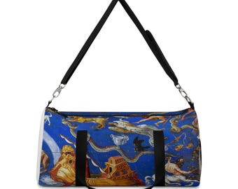 Constellations Oxford Canvas Duffel Bag Two Sizes, High Renaissance Italian Art Celestial Astrology