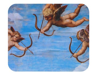 Cherubs Mouse Pad (Rectangle), Raphael Italian High Renaissance Art Heavenly Angelic Divine