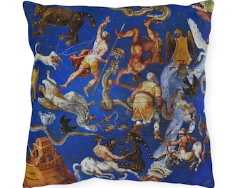 Constellations Outdoor Pillow Multiple Sizes, High Renaissance Italian Art Celestial Astrology
