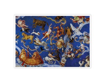 Constellations Indoor Outdoor Magnet Two Sizes, High Renaissance Italian Art Celestial Astrology