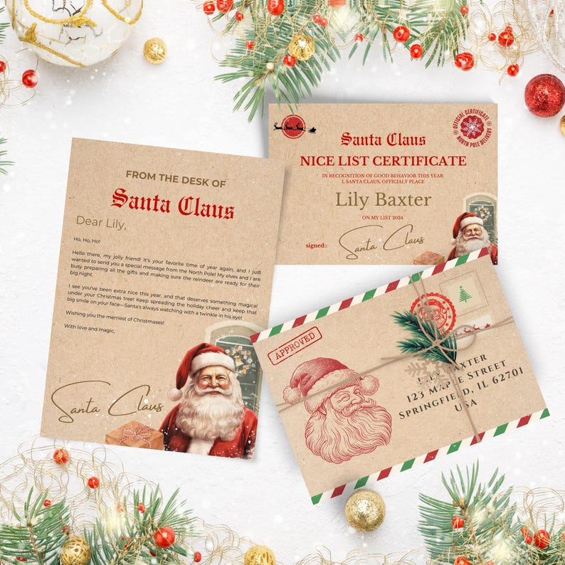 Personalized Santa Letter 2024 Customizable Christmas Letter Santa