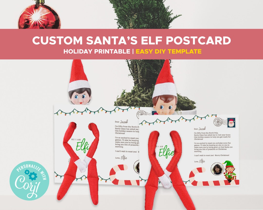 Elf Arrival Letter Post Card Elf Printable Elf (Instant Download) - Etsy