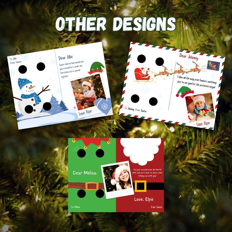 Personalized Elf Hello Postcard Printable From Your Elf Elf