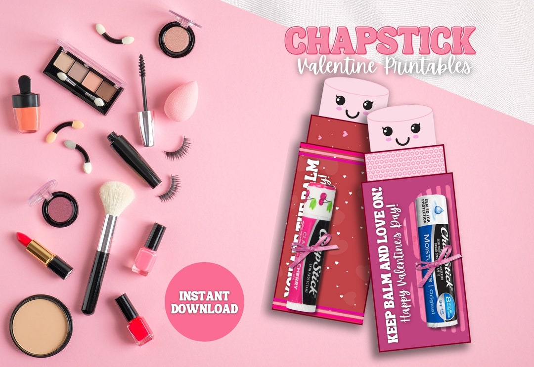 Chapstick Kids Valentine Printable, School Valentine, Classroom ...