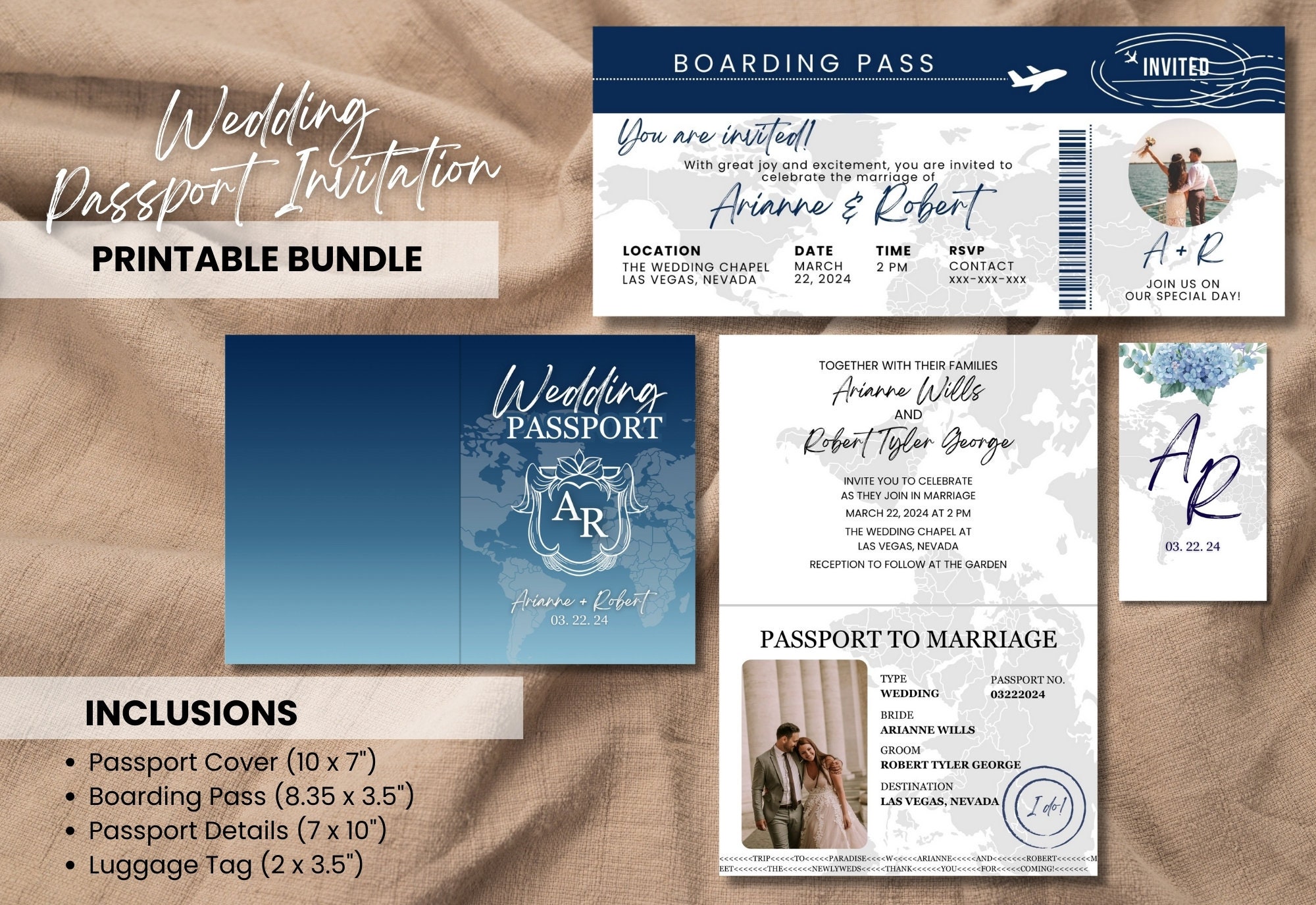 Boarding Pass Wedding Invitation, Destination Wedding Invitation ...