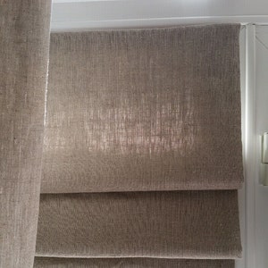 French style Natural Linen Sample, Made to Measure Roman blind