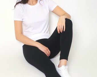 Stretch Cotton Jersey Leggings