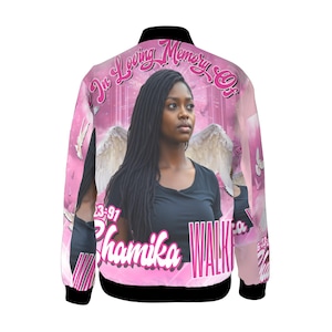 Custom Bomber Jacket| Memorial Jacket| Any Occasion | Graduation Jacket | Gift Idea | Bomber Jacket | Picture Jacket Men and Women Jackets|