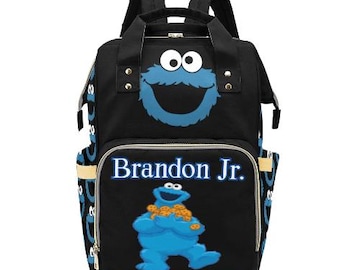Custom Monster Diaper Bag | Personalized Backpack for New Parents, Baby Shower Gift