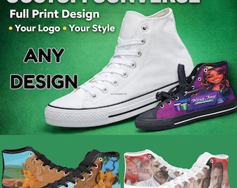 Custom Full Print Converse Sneakers | Your Logo, Cartoon, Photo Designs