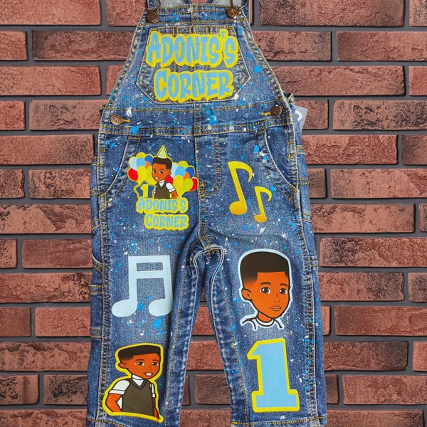 Gracie Corner Boy Birthday overalls | any theme | overalls ONLY