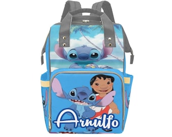 Lilo & Stitch Wickeltasche Rucksack | Nylon Baby Tasche