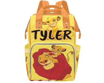Personalized Lion King Diaper Bag Backpack | Custom Name