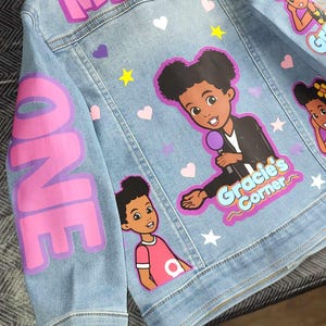Personalized Kids Jean Jacket | Any Character | Custom Boy or Girls Jacket | Custom Boys Denim Jacket | Birthday Gift  | Jacket Only