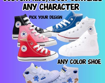 Custom Converse Shoes | Kids Adult Any Theme Character Design
