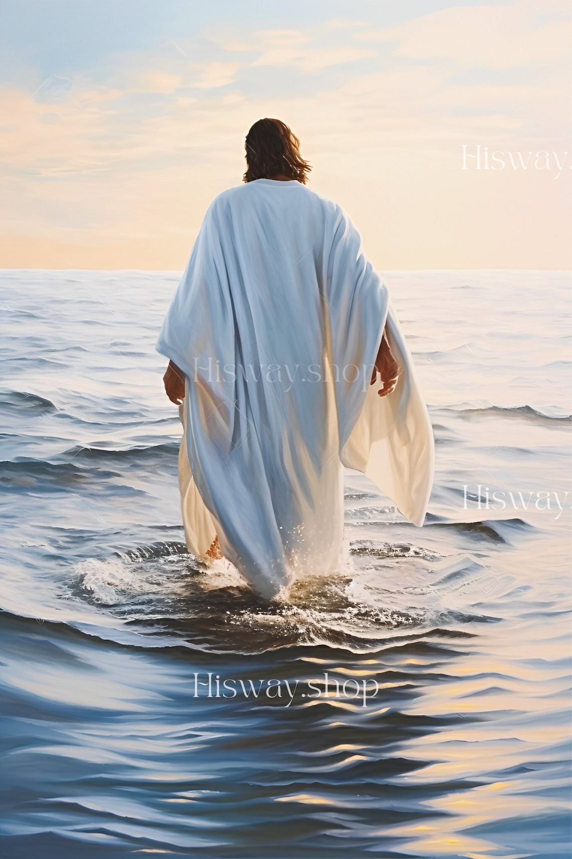 Jesus Walking on Water DIGITAL PRINT by Hiswayshop He Walked on Water ...