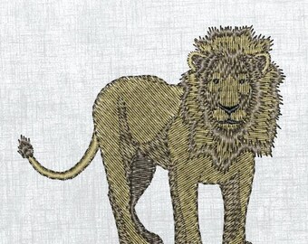 Lion Lover's Embroidery File - Unique Animal Design Template
