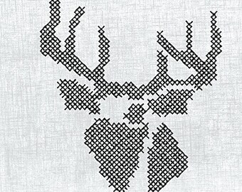 Deer Embroidery Design - digital file - Size: 4.9''x 6''