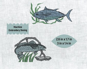 Cuttlefish Embroidery Digital Design - 4x4 Hoop - Instant Download - DIY Ocean Art