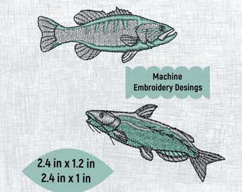 Ocean Theme Fish Embroidery Pattern - Instant Download