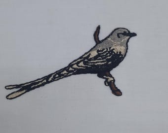 Embroidery Pattern with Bird Motif - Instant Download