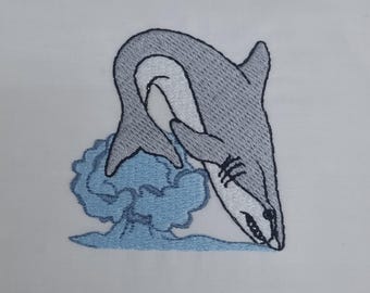 Shark Embroidery Template - DIY Craft Project - Digital Download for 4x4 Hoop