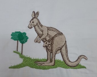 Adorable Kangaroo Embroidery Pattern - Instant Download