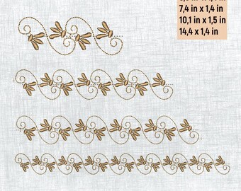 Chic Designer Embroidery Pack - 4 Instant Download Patterns for Machines