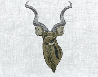 Rustic Deer Head Embroidery Pattern - Instant Download